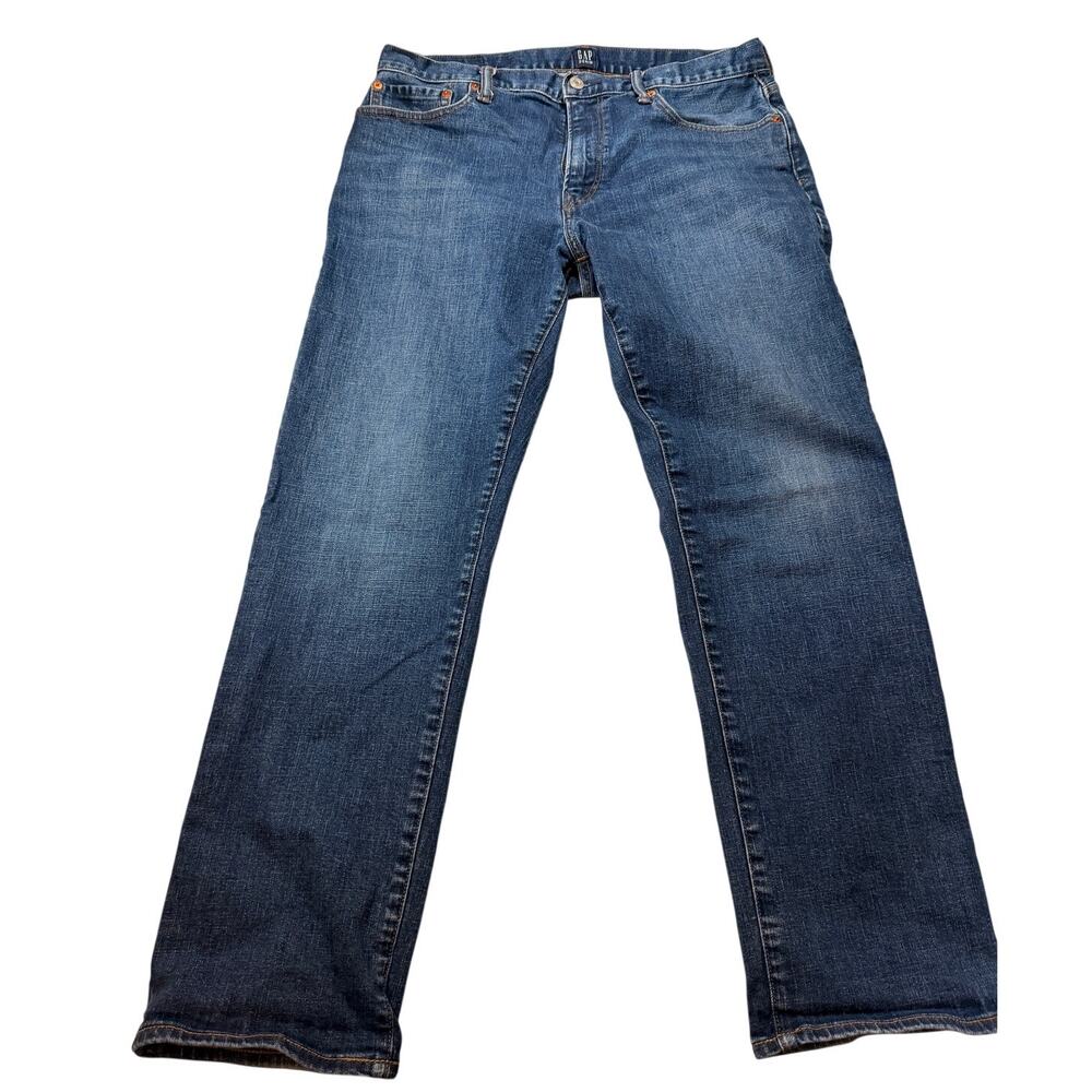 Gap Men’s Straight Fit Jeans 33x30 Medium Wash Stretch Denim Classic 5 Pocket